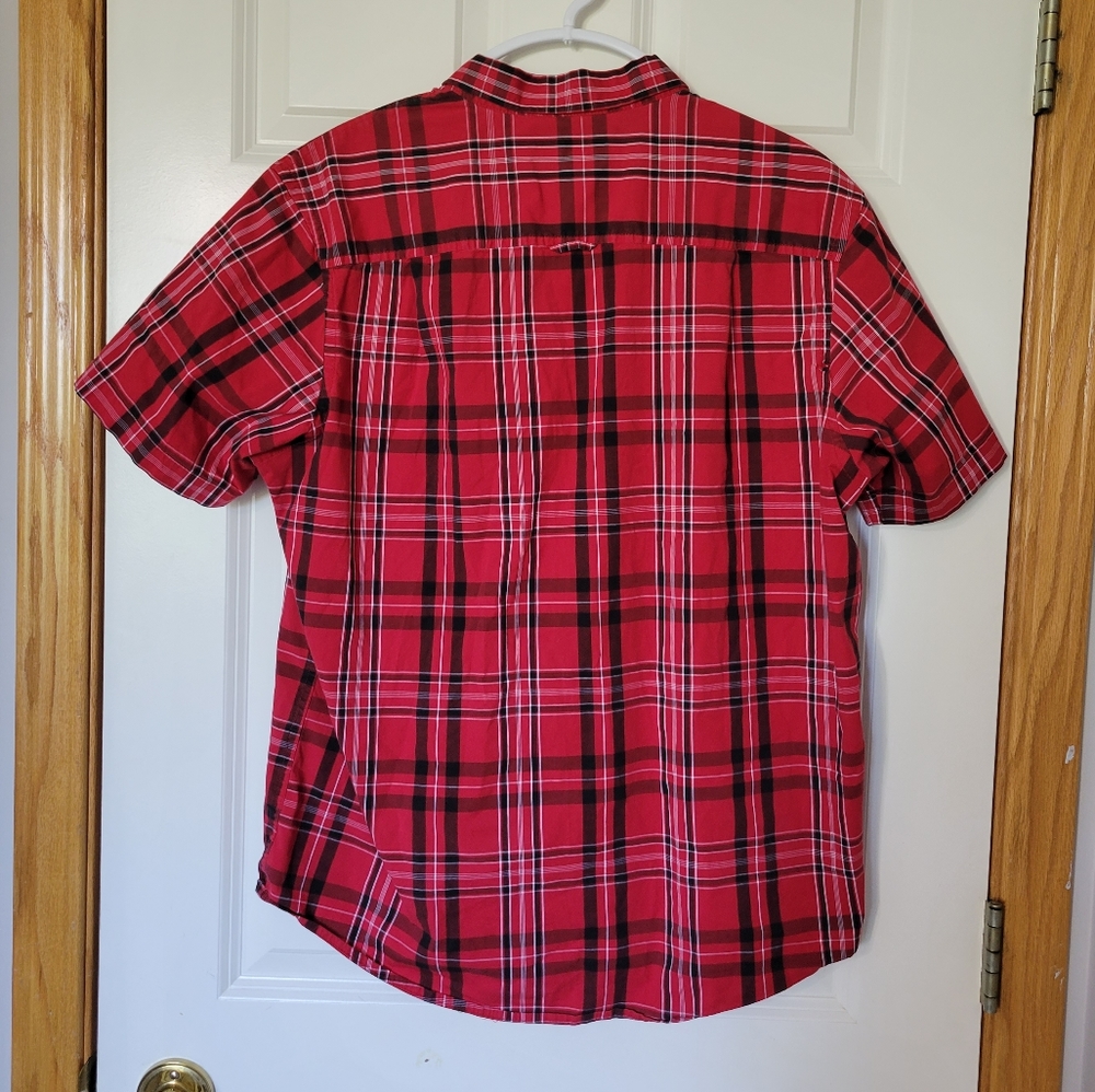 Red Plaid Button Up - image 4